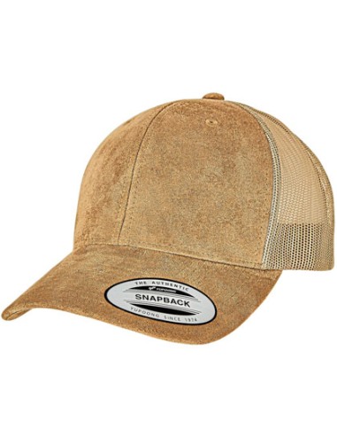 FLE-6606SU-Suede Leather Trucker Cap